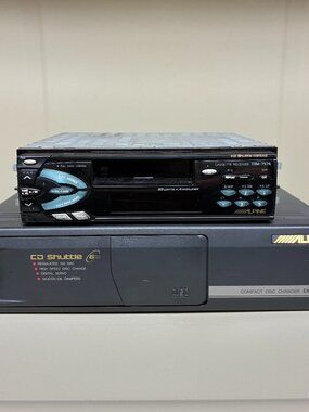 Vintage Alpine TDM-7574 Cassette Receiver & CHM-S620 6-Disc CD Shuttle Combo